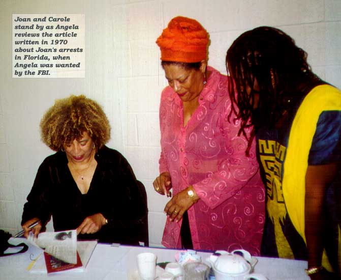 Joan's private audience
                  with Civil Rights Activist
                  Angela Davis